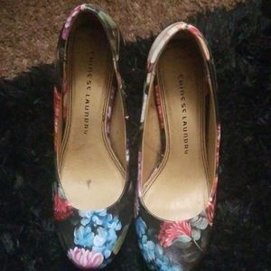 Chinese Laundry Floral platform heels - very good